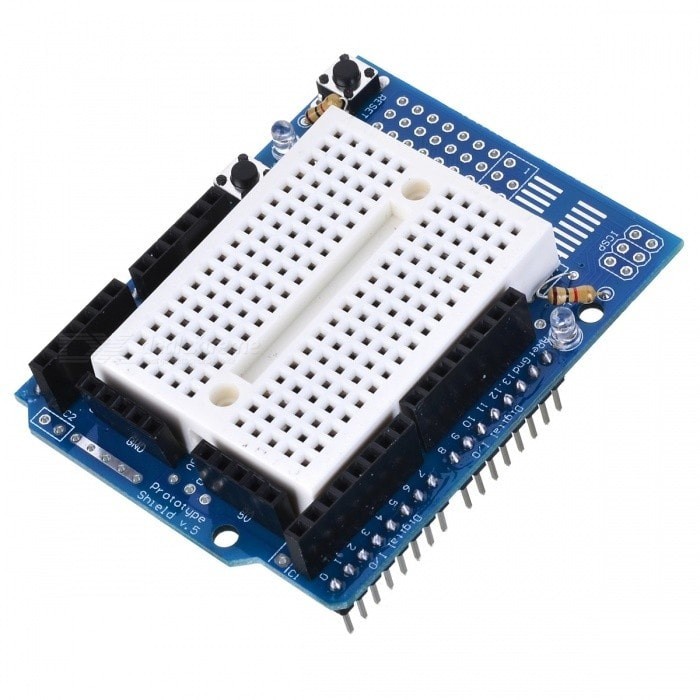 ARDUINO UNO Proto Shield prototype expansion with Mini Breadboard