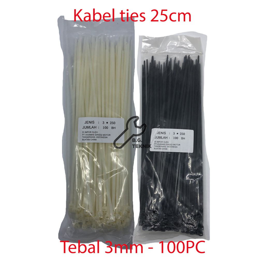 Kabel ties 25CM Cable tie EKONOMIS isi 100pcs MURAH Ishima