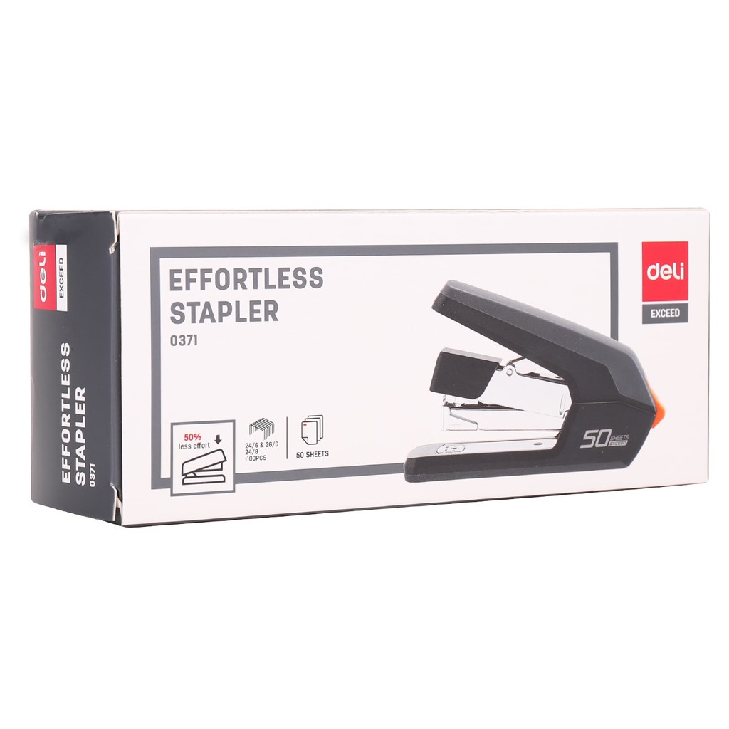 

DELI Stapler Heavy Duty 50 sheets EFFORTLESS STAPLER 50% E0371