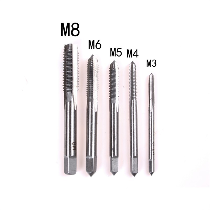 5Pcs / Set Seruling Tap Lurus Tinggi M3 M4 M5 M6 M8