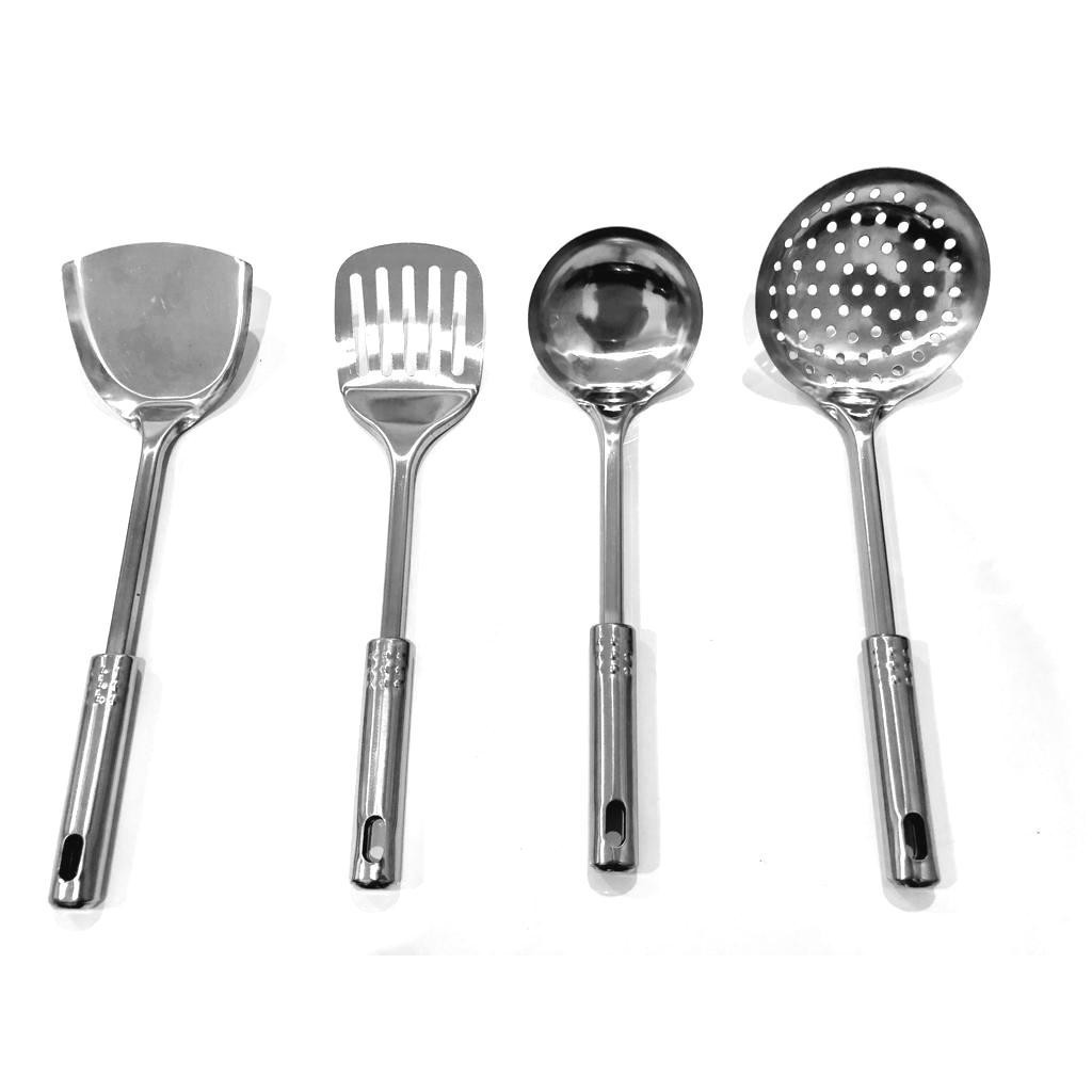 Spatula Set Stainless isi 4 Kitchen Tools Peralatan Untuk Masak Murah isi 4
