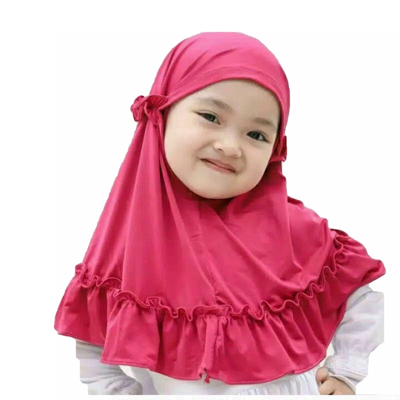 Jilbab Anak bayi tali karet CARLA 0-3th