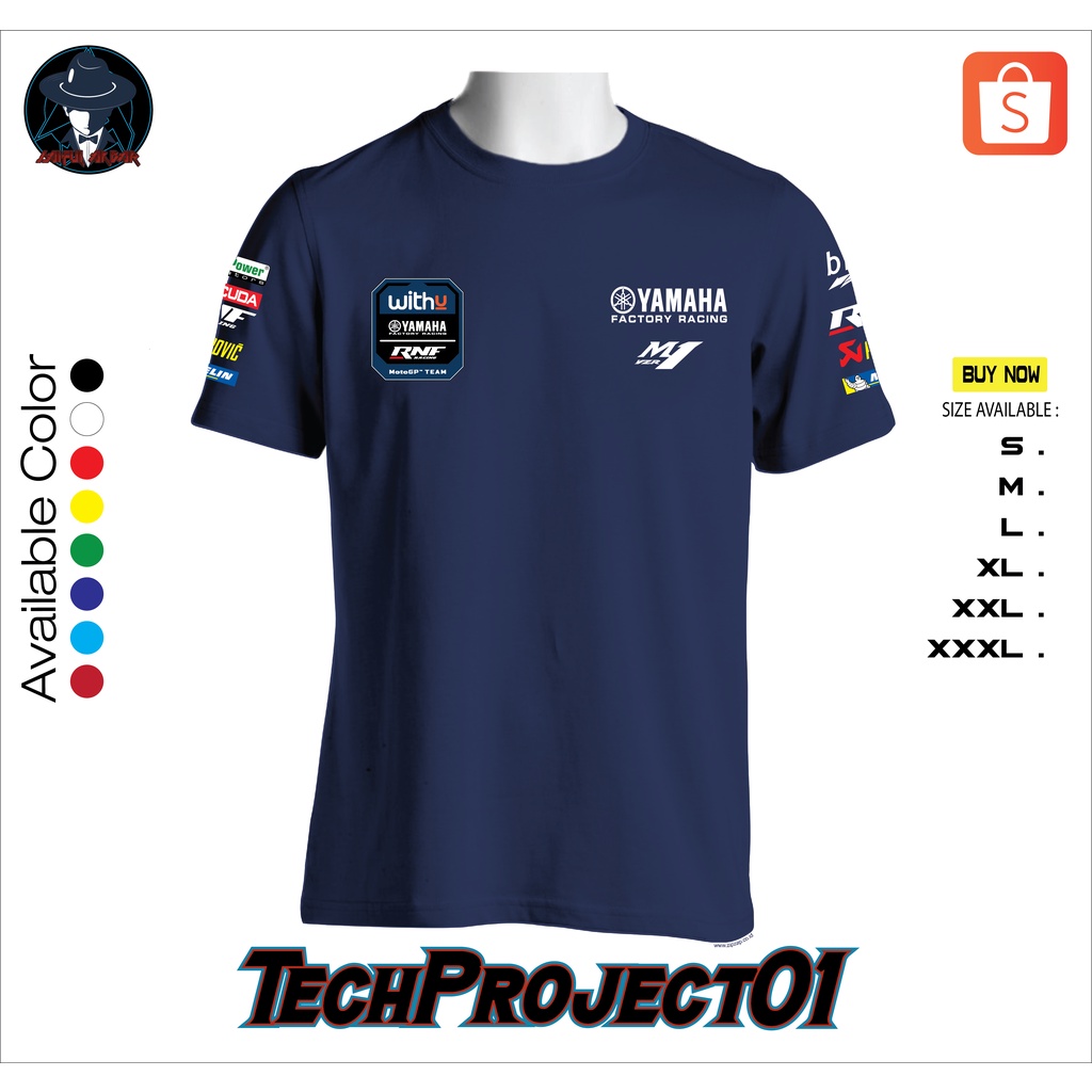 New Tshirt Kaos WithU Yamaha RNF MotoGP Team 2022 Best Quality - RNF Racing