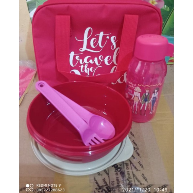 Promo set tupperware paket satu set tempat makan tepak bekal makan anak dewasa original tupperware m