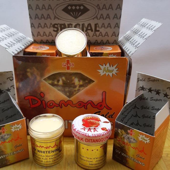 [ 12pcs ] DIAMOND Gold Cream uv Whitening Merah Special