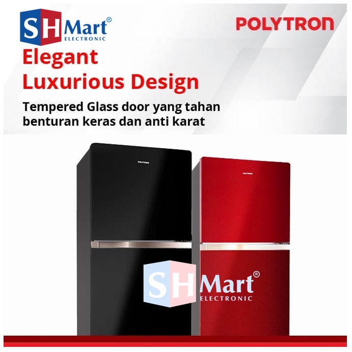 KULKAS 2 PINTU POLYTRON BELLEZA JUMBO PRW-23MN / 25MN / 29MN GARANSI RESMI