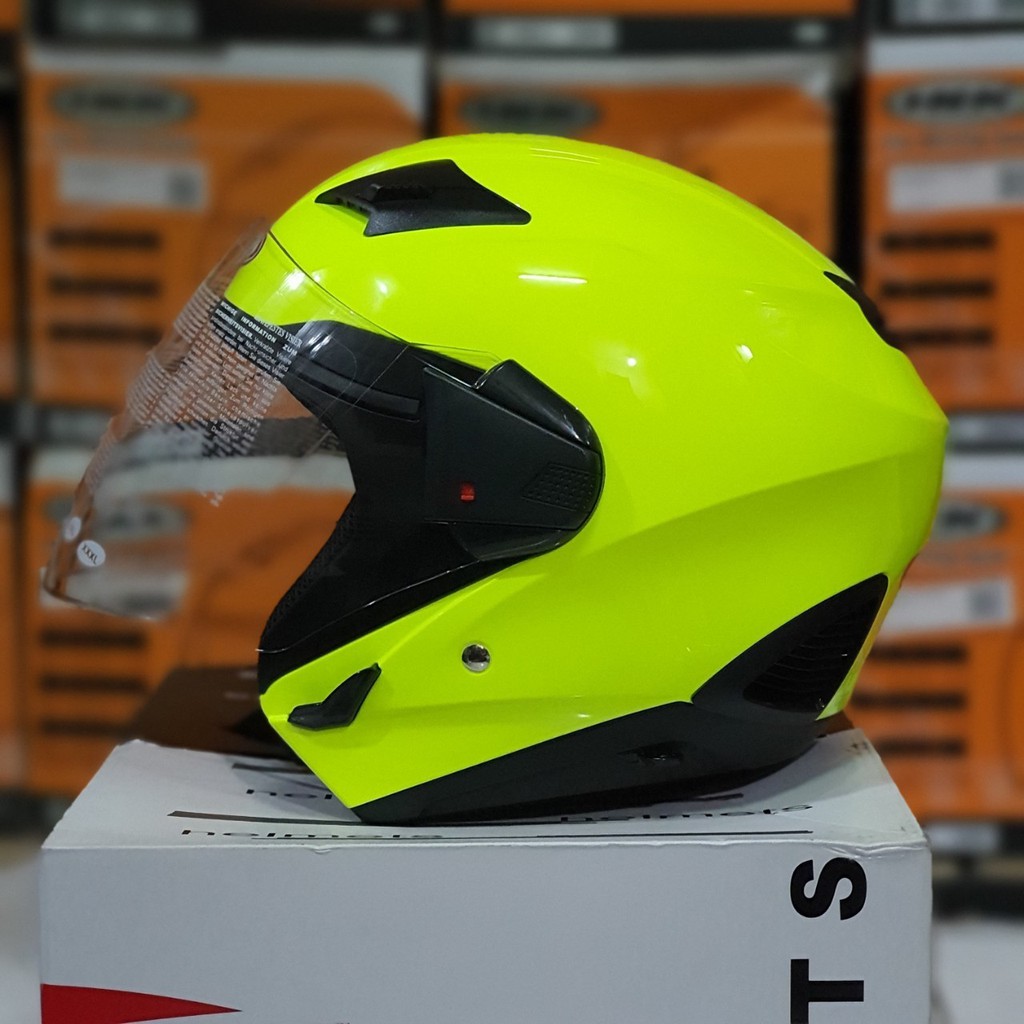 HELM ZEUS 611 SOLID YELLOW FLUO
