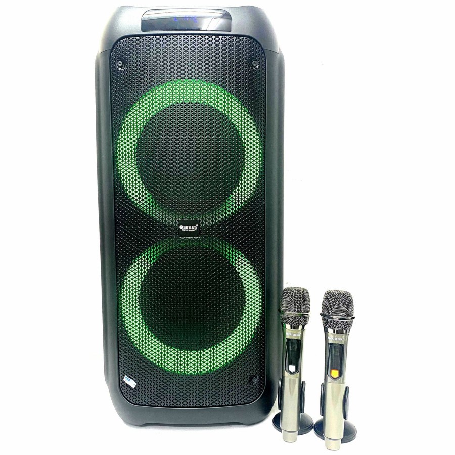 Speaker Portable Aiwa Was 208LA Double Woofer 8 in SUPERBASS