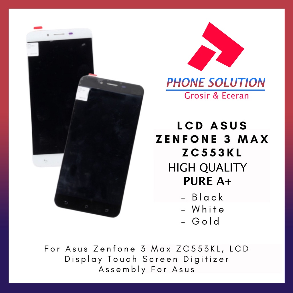 LCD Asus Zenfone 3 Max X00DD ZC553KL Fullset Touchscreen // Supplier LCD Asus Zenfone 3 - Garansi 1 Bulan