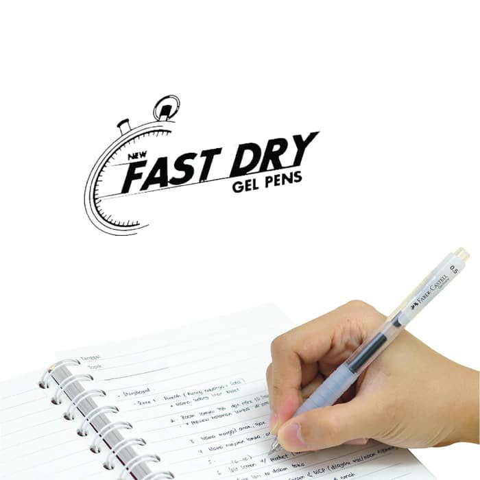 

FABER CASTELL Refill Air Gel Pen Fast Dry Waterproof Isi Ulang Pen Jel 0,5 - 0,7 Hitam Dan Biru