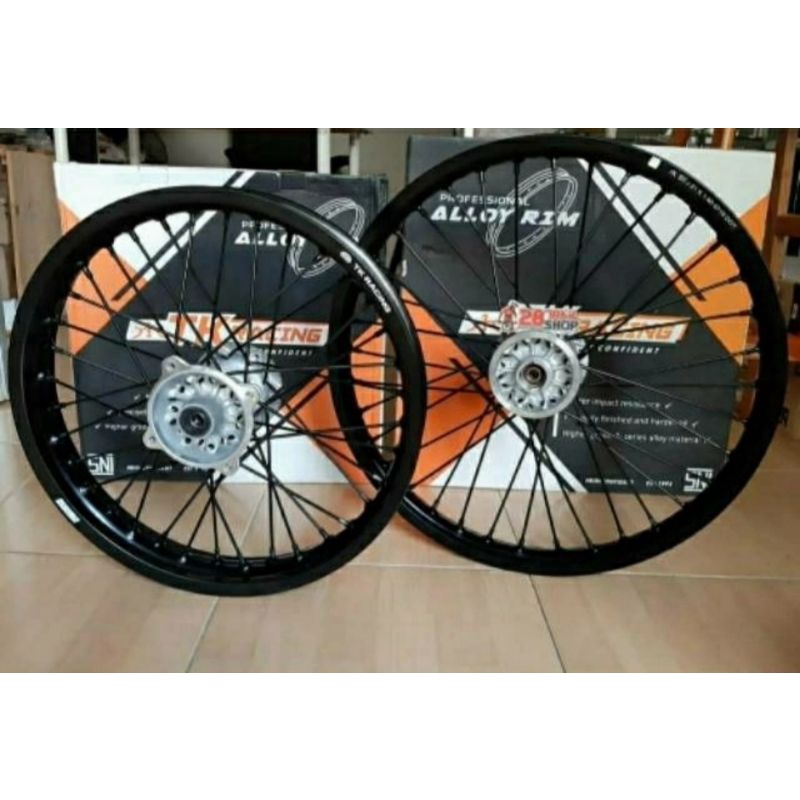 VELG SET KLX DTRACKER 150 16/19 CROSS TRAILL GRASSTRACK VELG TK RACING 16 19 TROMOL ORIGINAL HOLE 36