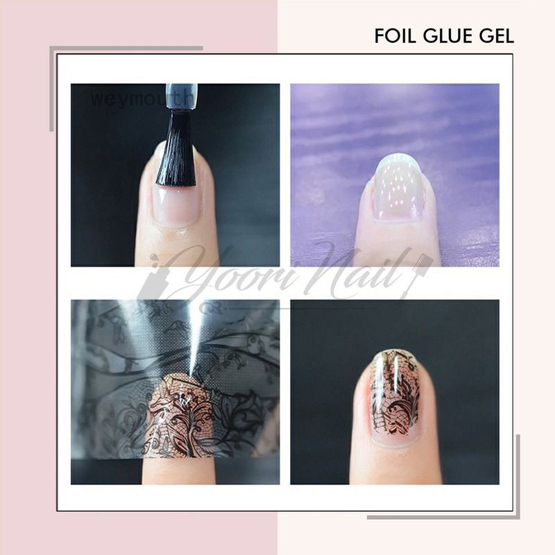 Foil Glue Gel polish transfer foil lem nail art glue foil sticker