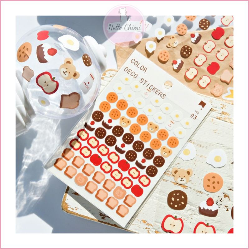 

3PC FOOD STICKER PACK | STIKER JURNAL KAWAII DECO KOREA