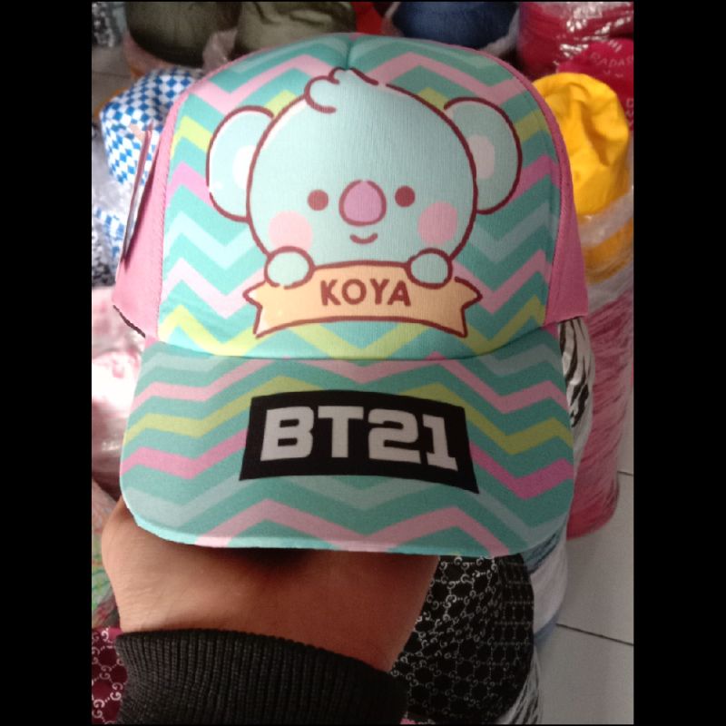 Topi Baseball Anak Perempuan Topi Karakter Topi KPOP Topi BT21 BTS