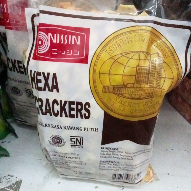 

nissin hexa crackres 500gr