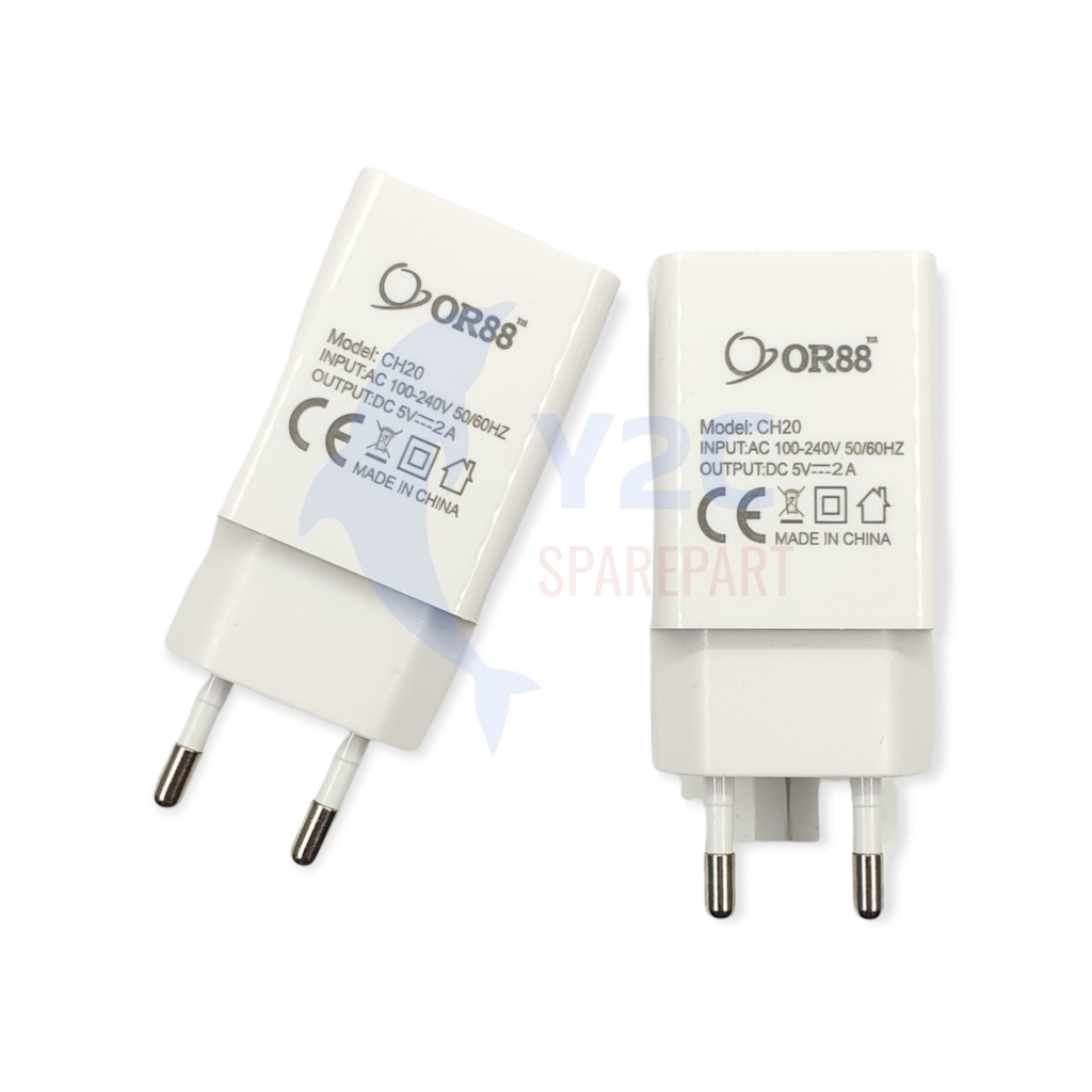 ADAPTOR CHARGER ORIENS CH20 / BATOK CASAN UNIVERSAL QUICK CHARGER OPPO VIVO REALME SAMSUNG XIAOMI A33 A37 A39 A59 F1S A3S A5S Y12 Y53 Y55 V5 Y91 V7 V9 C2 3 3I 5 5I  REDMI 2 3 4 5 5A 6 6A 7 7A 8 8A NOTE
