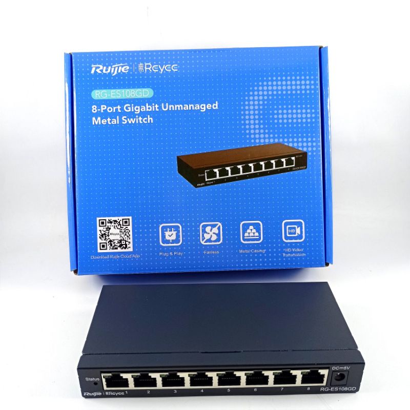 SWITCH HUB RUIJIE RG-ES108GD 8 PORT