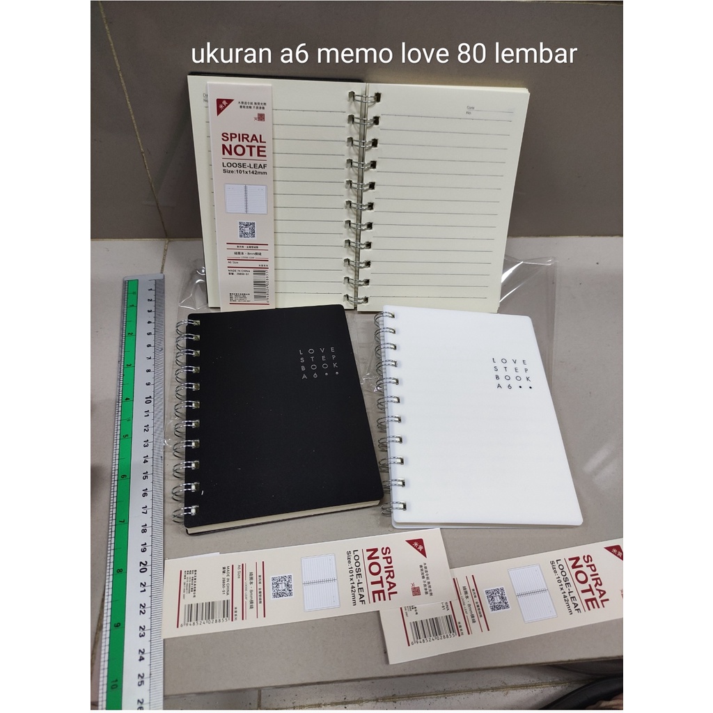 

buku notes a6 ahin love 80 lembar hitam atau putih
