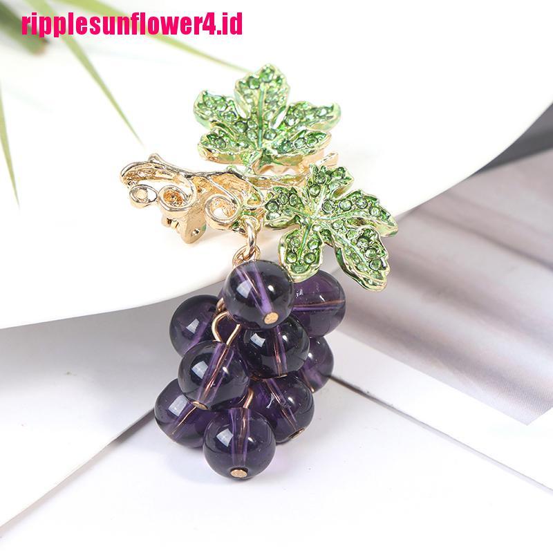 1pc Bros Pin Bentuk Anggur Elegan