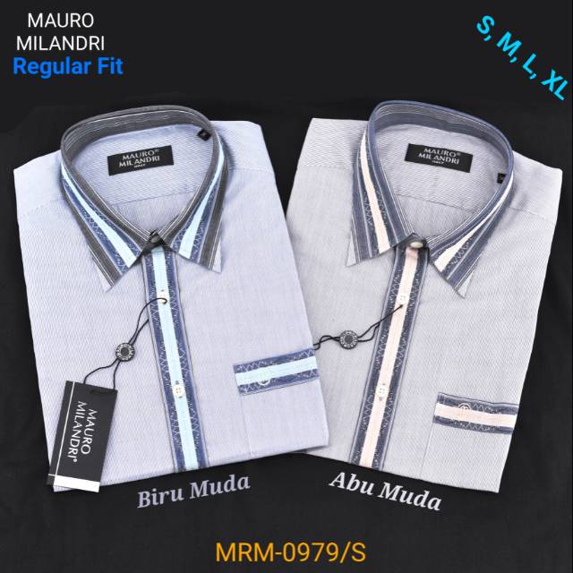 Kemeja Formal Pria Lengan Pendek Mauro Milandri MRM-0979