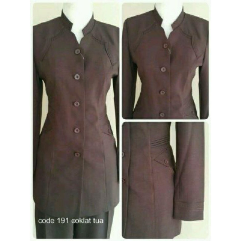 Setelan Blazer Coklat tua Seragam kantor stelan baju kantor