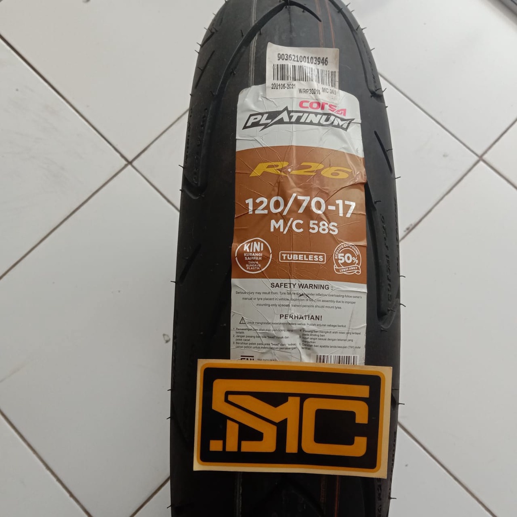 Ban Luar Corsa Platinum R26 120/70 17 M/C 58S Tubeless