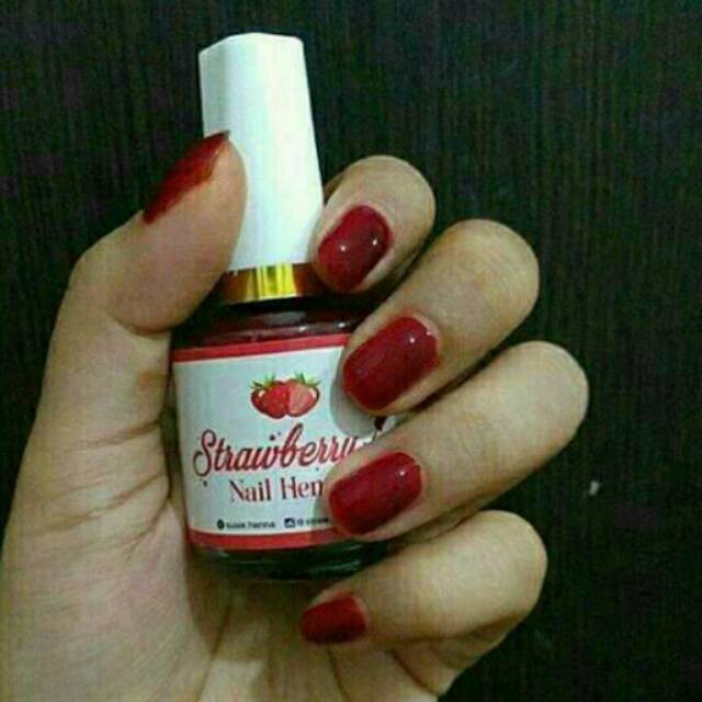 Strawberry Nail Henna 14ml - pacar nail henna original - henna pacar