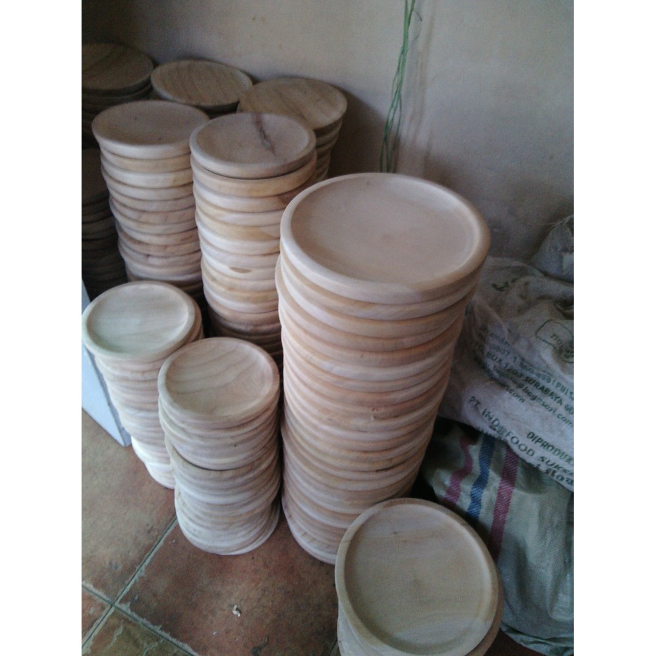 Cobek Kayu Diameter 25 + Ulekan Kayu