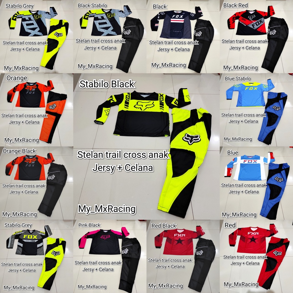 Jerset jersy cross anak atau baju trail anak stelan offroad anak jersey adventure trabas buat anak kids