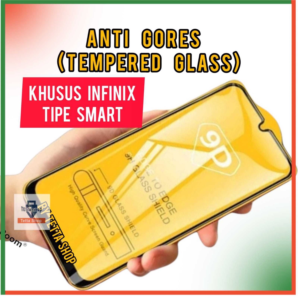 Anti Gores Infinix Khusus Tipe Smart I Full Layar I Tempered Glass Infinix Smart I  Besell Black