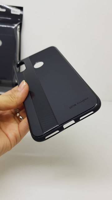 UME Enigma Series Redmi Note 7 6.3 inchi Soft Case Xiaomi Note 7 Black Fiber Carbon Slim Design