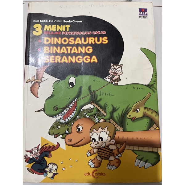 Buku Pengetahuan Anak: “3Menit Belajar Pengetahuan Umum Dinosaurus, binatang, serangga