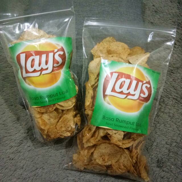 Lays Rumput Laut Salmon Teriyaki Chiki Ciki Snack Kiloan Indofood 150gr