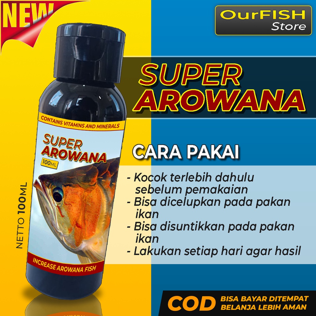 OURFISH - Vitamin Ikan Arwana Super Arowana Golden Red Silver 100ML