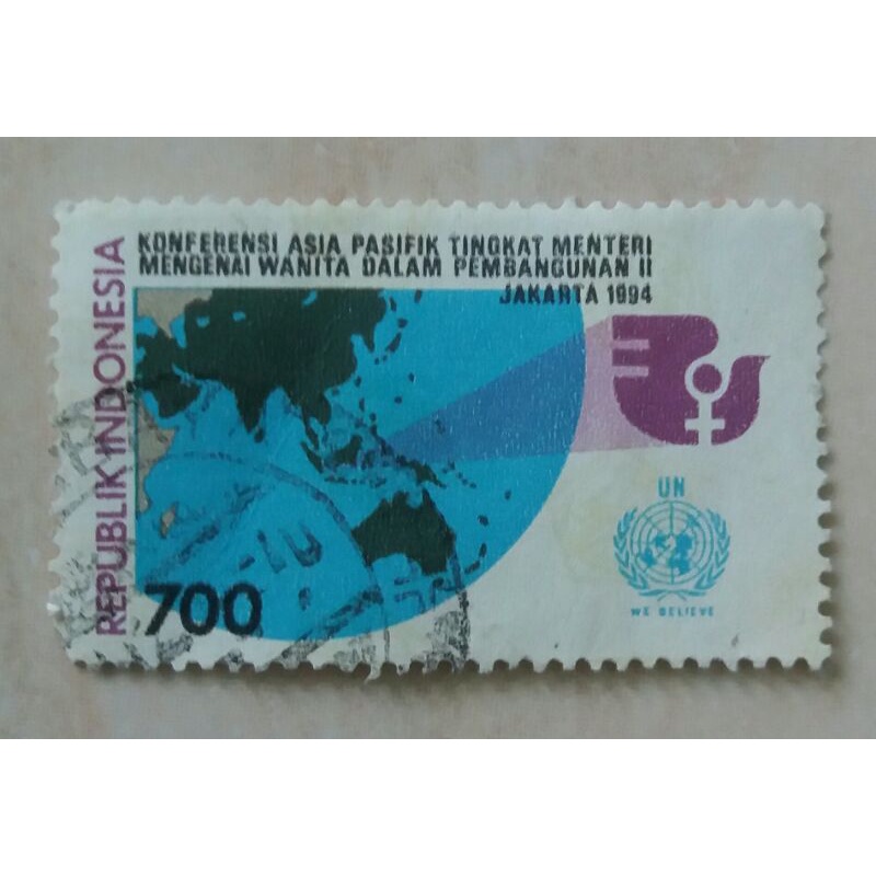 

Perangko Konferensi Asia Pasifik Tingkat Menteri Mengenai Wanita Dalam Pembangunan Tahun 1994 1pcs (used)