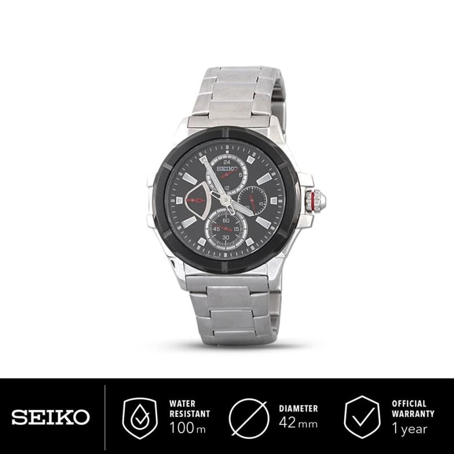 Jam Tangan Seiko Lord SRL035 Pria Multifunction Stainless Steel Original
