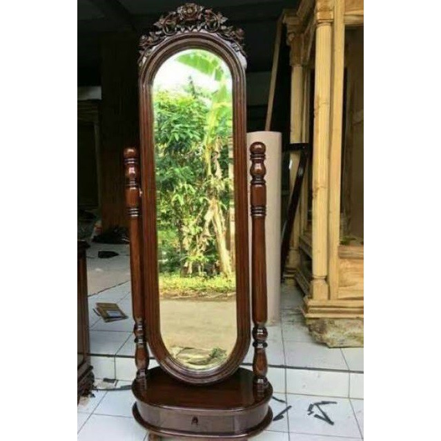 Standing Mirror Kayu