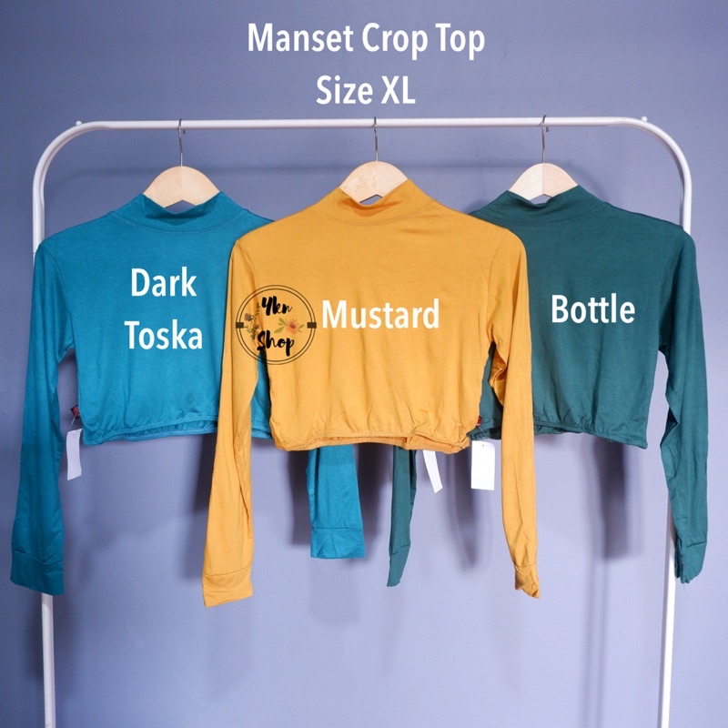 Manset Crop Top Bahan Rayon Size XL