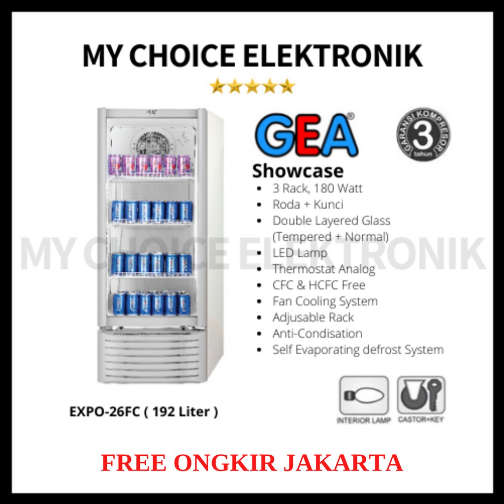 GEA Showcase EXPO-26FC / EXPO-26 FC / Expo 26 FC Display Cooler 192L