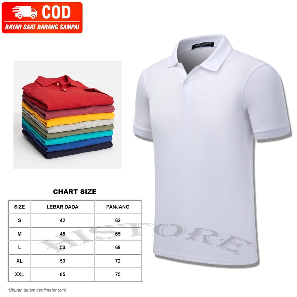 HISTORE - baju kaos polo pria polos / baju kaos kerah polo / baju kaos polo terbaru / baju kaos kera