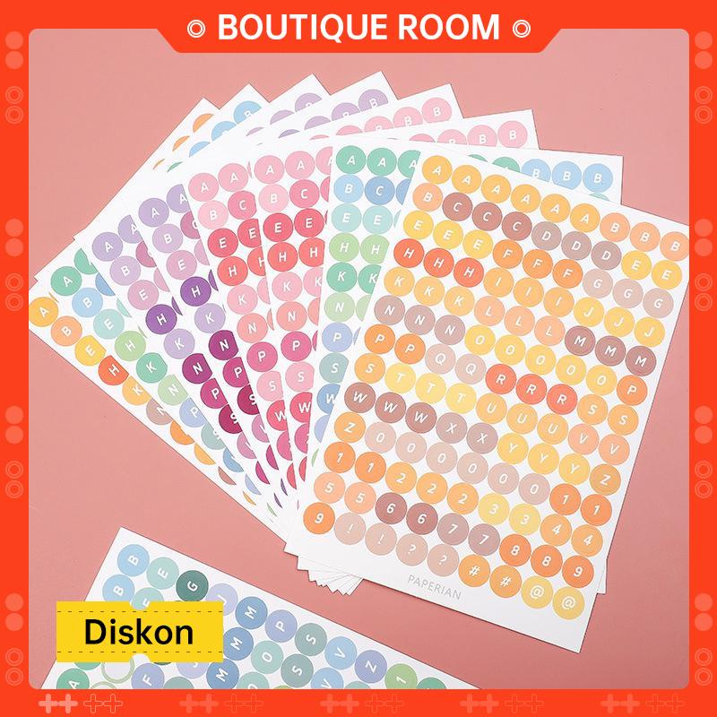 

Ready✨Stiker Deco Alphabet Untuk Number Aesthetic Sticker Sheet Kiss Cut Sticker HurufBER