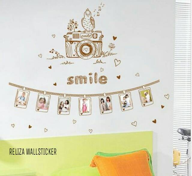 RELIZA WALLSTICKER / STIKER DINDING SMILE FRAME BINGKAI FOTO Wallsticker AY9203