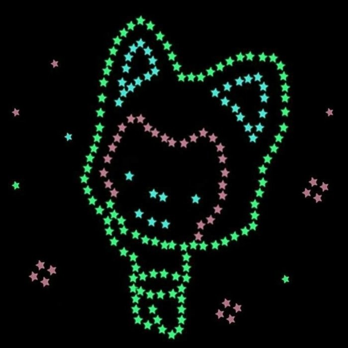 

Jual glow in the dark sticker stiker fosfor bintang bulan langit Berkualitas