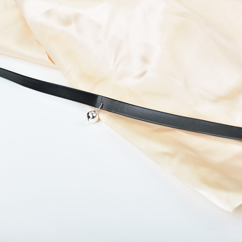 Kalung Choker Handmade Bahan Kulit Warna Hitam Gaya Gothic Punk Untuk Wanita