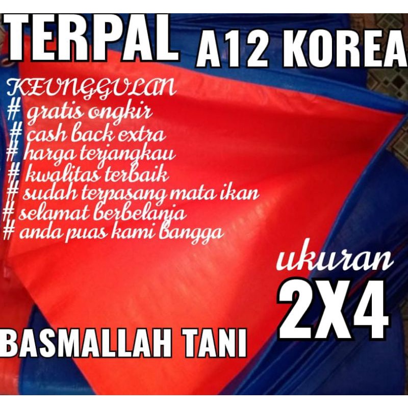 TERPAL PLASTIK A12 UKURAN 2X4 meter merk TRECK