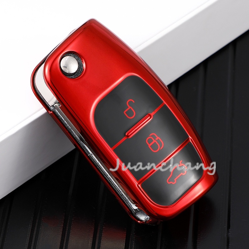 Case Pelindung Kunci Mobil Bahan TPU Model Lipat Untuk Ford Focus 2 MK2 Fiesta Mondeo Galaxy Falcon