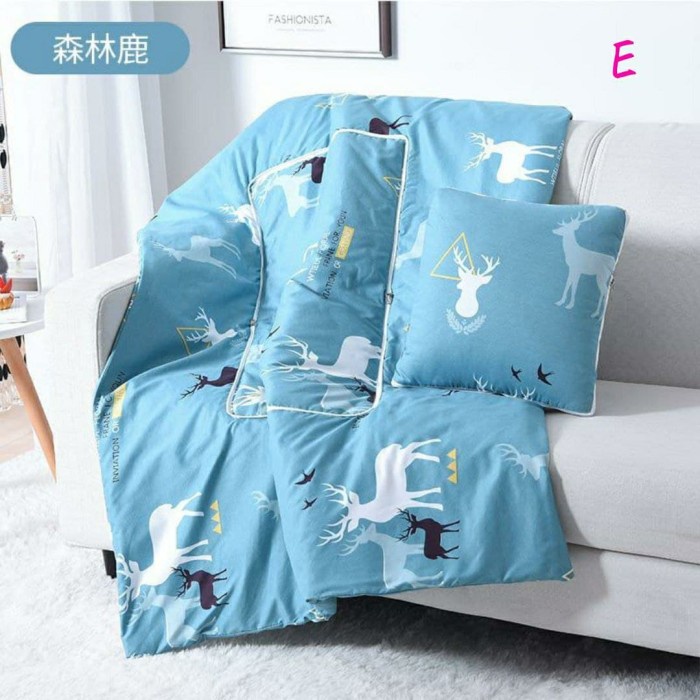 Selimut Dewasa Bantal Selimut Import Murah /Selimut Bisa DIlipat Jadi Bantal (Balmut) - MOTIF E(A1N6