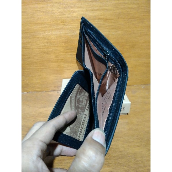 dompet kulit lipat dua model plat