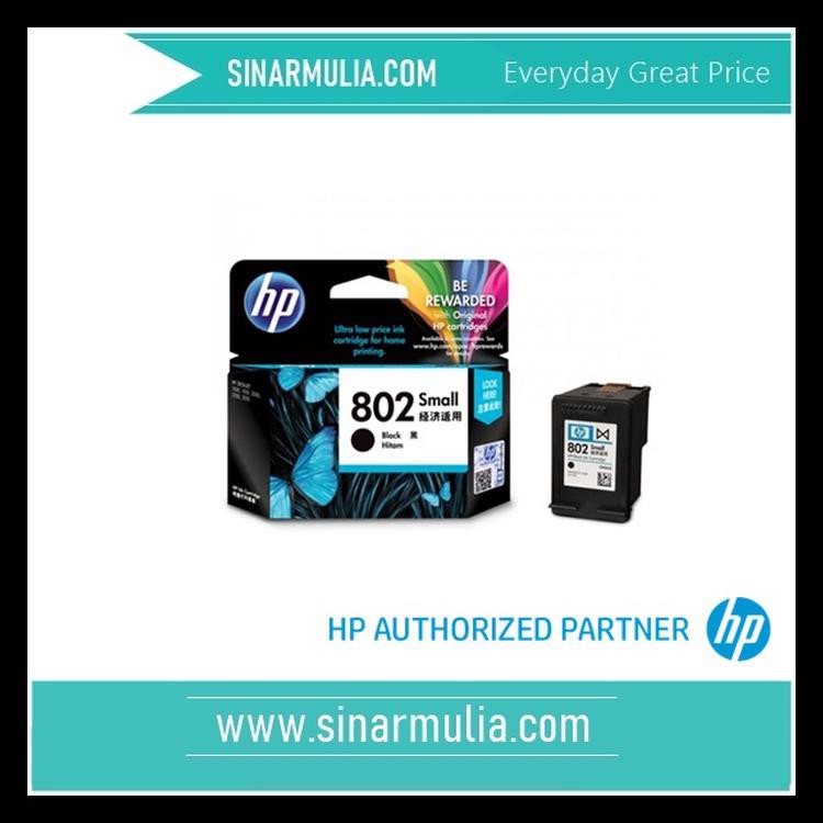 BAYAR DI TEMPAT (COD) TINTA HP 802 SMALL BLACK INK CARTRIDGE - ORIGINAL (CH561Z) KODE 1422