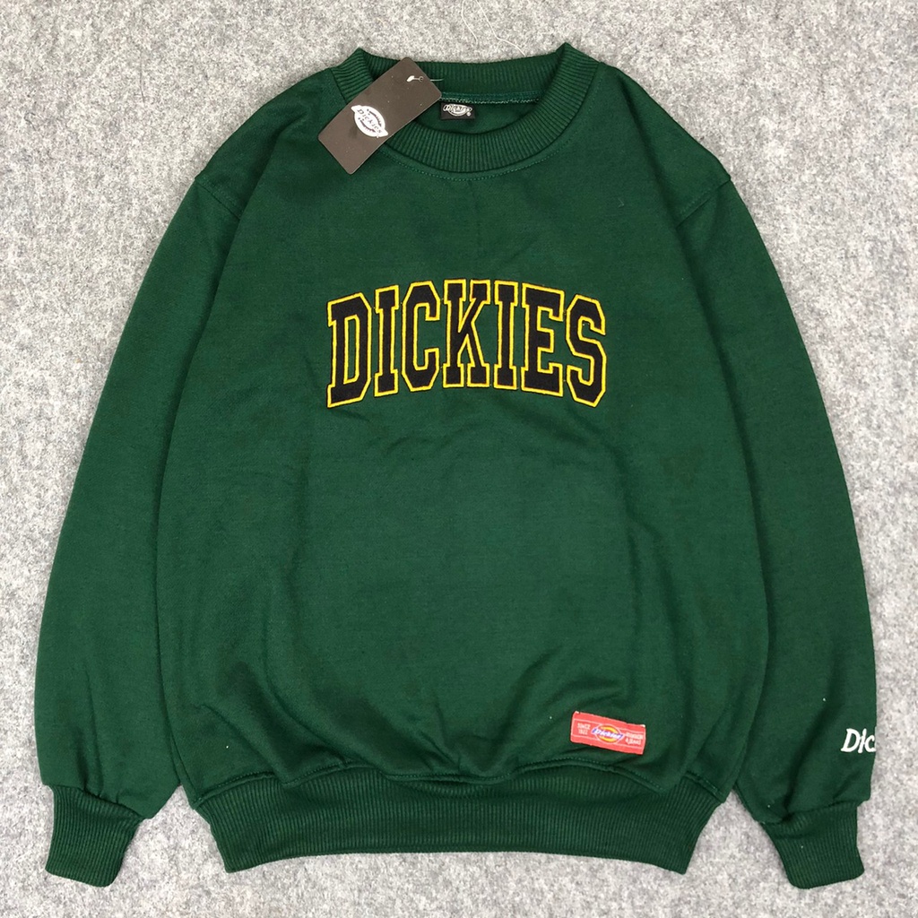 Sweater Pria/Sweatshirt Dickies Crewneck Putih Full/Sweater Pria Wanita Terbaru/Sweater Diskies/COD Bayar Di Tempat